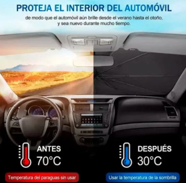 Parasol Plegable Uv Para Parabrisa Auto